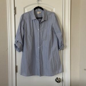 A.Moon striped button up shirt, size L